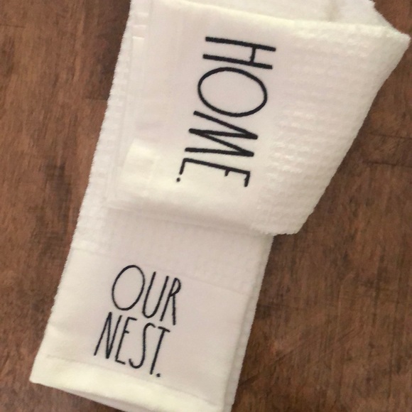 Rae Dunn hand towels “Home” & “Our Nest”